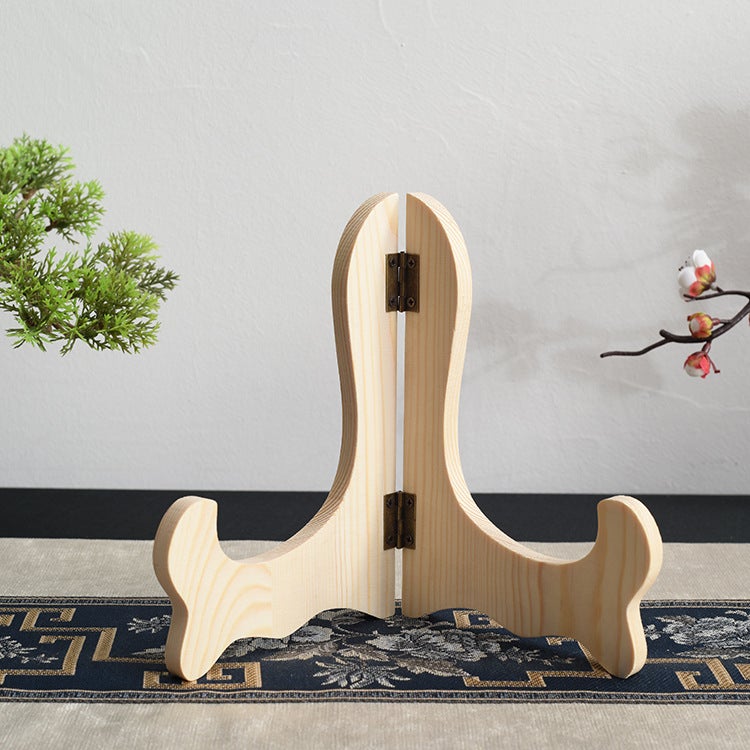 Tea Cake Rack Tea Rack Wooden Small Decoration Tea Pu'Er Tea Shelf Display Rack Plate Tea Cake Bracket Bracket Table - Image 4