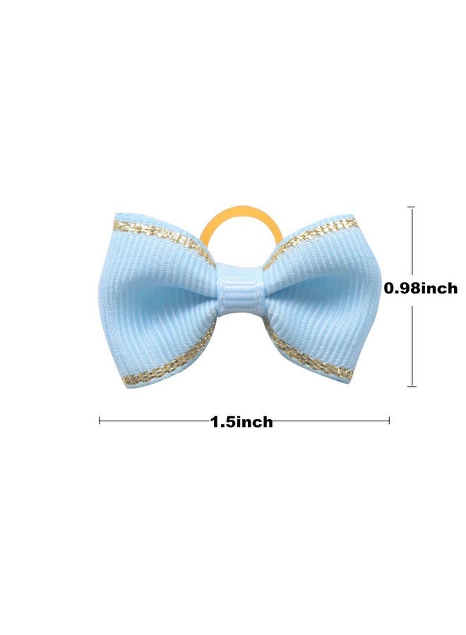YAKA 40Pcs/(20Pairs) Hot Cute Small Dog Hair Bows Topknot Small Bowknot With Rubber Bands Pet Grooming Products Pet Hair Bows Hair Accessories 20 Colors - Image 2