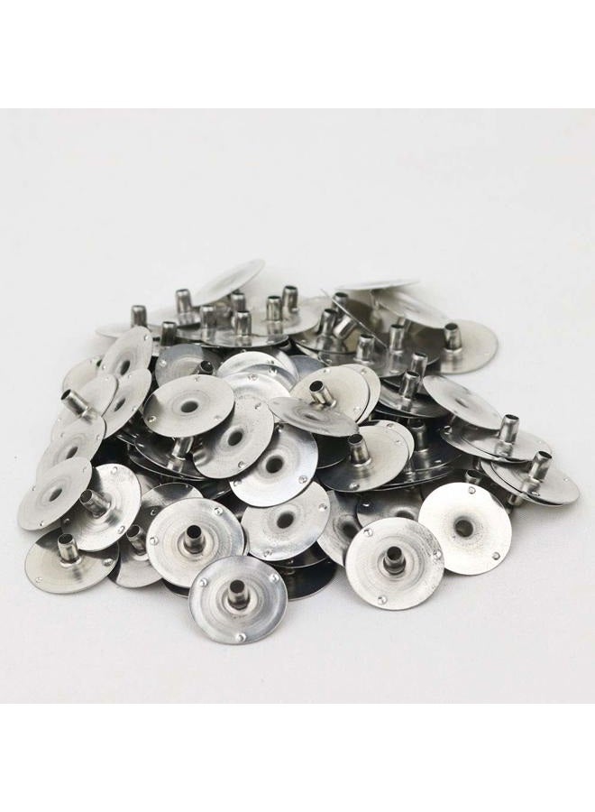 EricX Light 200pcs 20mm Metal Candle Wick Sustainer Tabs,for Candle Making,Candle DIY - Image 2