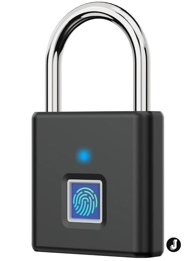 JAJEEK "NEW USB C Rechargeable Fingerprint Smart Padlock – Keyless Portable Lock for Bags, Drawers, Suitcases & Gyms (4-Pack, 43x13x41.5mm)"  - Image 1