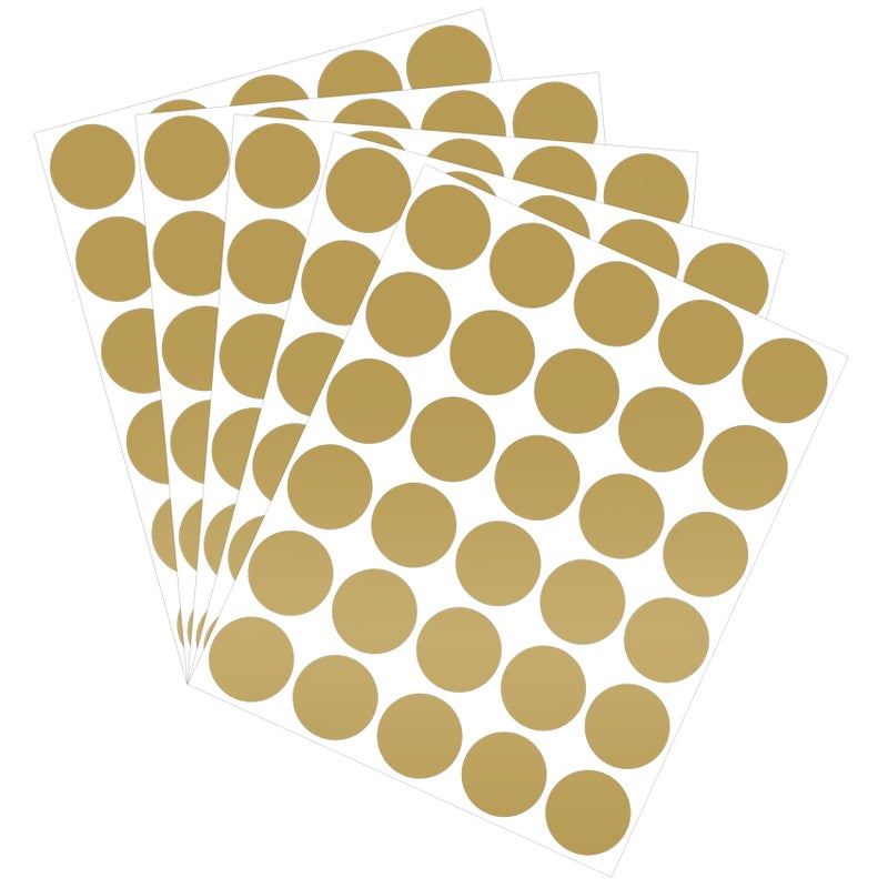 CHTUGEM 90 Pack Scratch Off Labels Stickers, 3 Sheets 1" Round Self-Adhesive Stickers for DIY Scratch Off Cards, Reward Cards, Party Favors (Gold) - Image 1