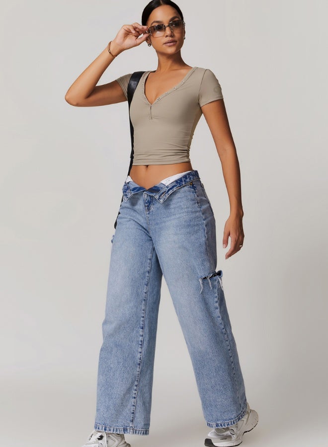 KAWN.YOGA Womens Crop Top Short Sleeves  - Image 5