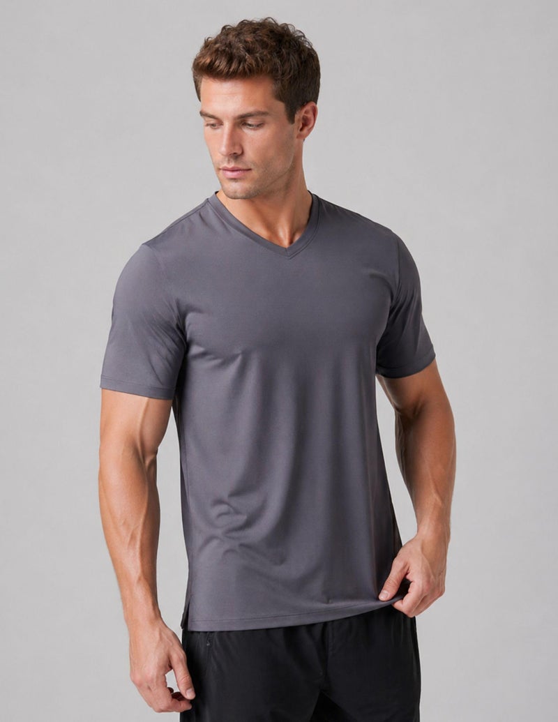 Liberty Pro 5 Pack Mens V-Neck Dry Fit Active T-Shirts, Athletic Short Sleeve Workout Tops Gym Casual Tees (Available in Big & Tall Sizes) (Set 10, Medium) - Image 5