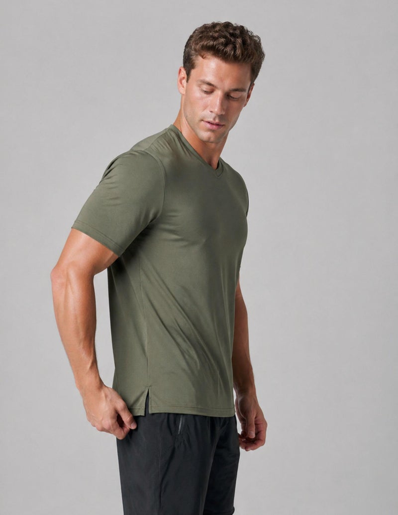 Liberty Pro 5 Pack Mens V-Neck Dry Fit Active T-Shirts, Athletic Short Sleeve Workout Tops Gym Casual Tees (Available in Big & Tall Sizes) (Set 10, Medium) - Image 3