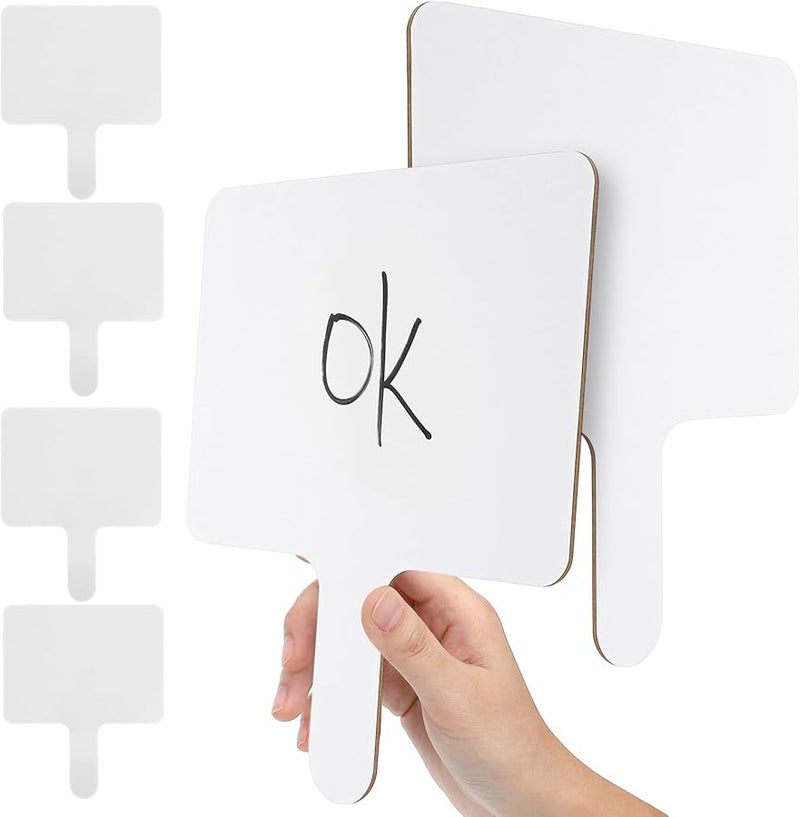 6 Pack Double Sided Wooden Handheld Whiteboards Portable Dry Erase Boards for Students - Image 5
