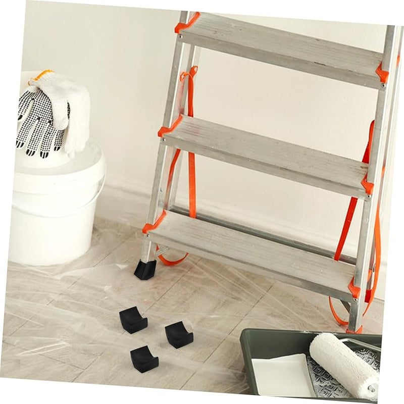 Anti Slip Rubber Ladder Feet Covers 4 Pcs Floor Protection Noise Reduction Pads - Image 5