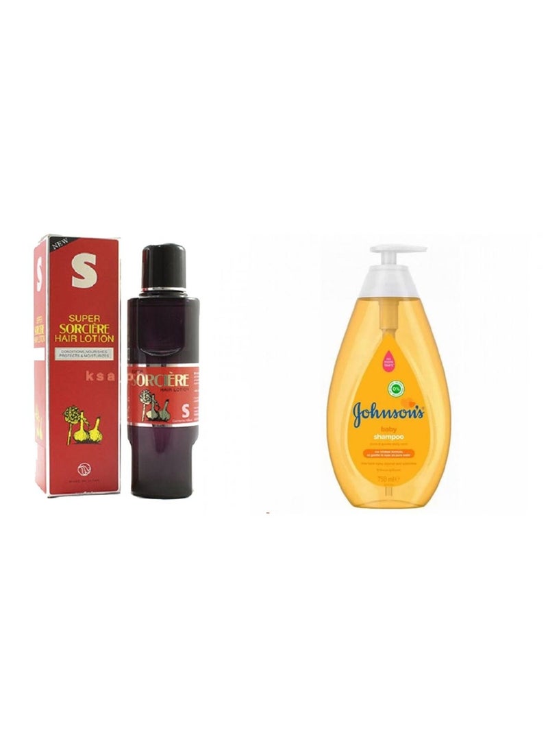 Sorciere Sarsori Lotion to Increase Hair Growth and Get Rid of Dandruff 160ml + Johnson's Shampoo 400ml - Image 1