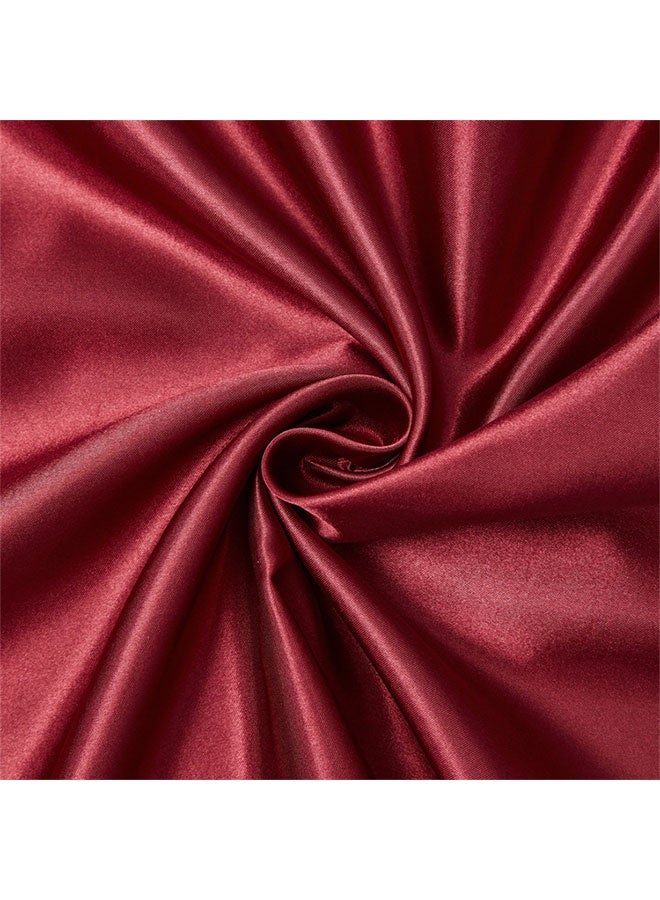 Satin Pillowcase Set of 2 for Hair and Skin, Smooth Cooling Pillow Cases, Silk Pillow Case, Striped Pillow Cover, Soft Plain Pillow Covers with Envelope Closure (51 x 76 cm, Burgundy) - Image 4