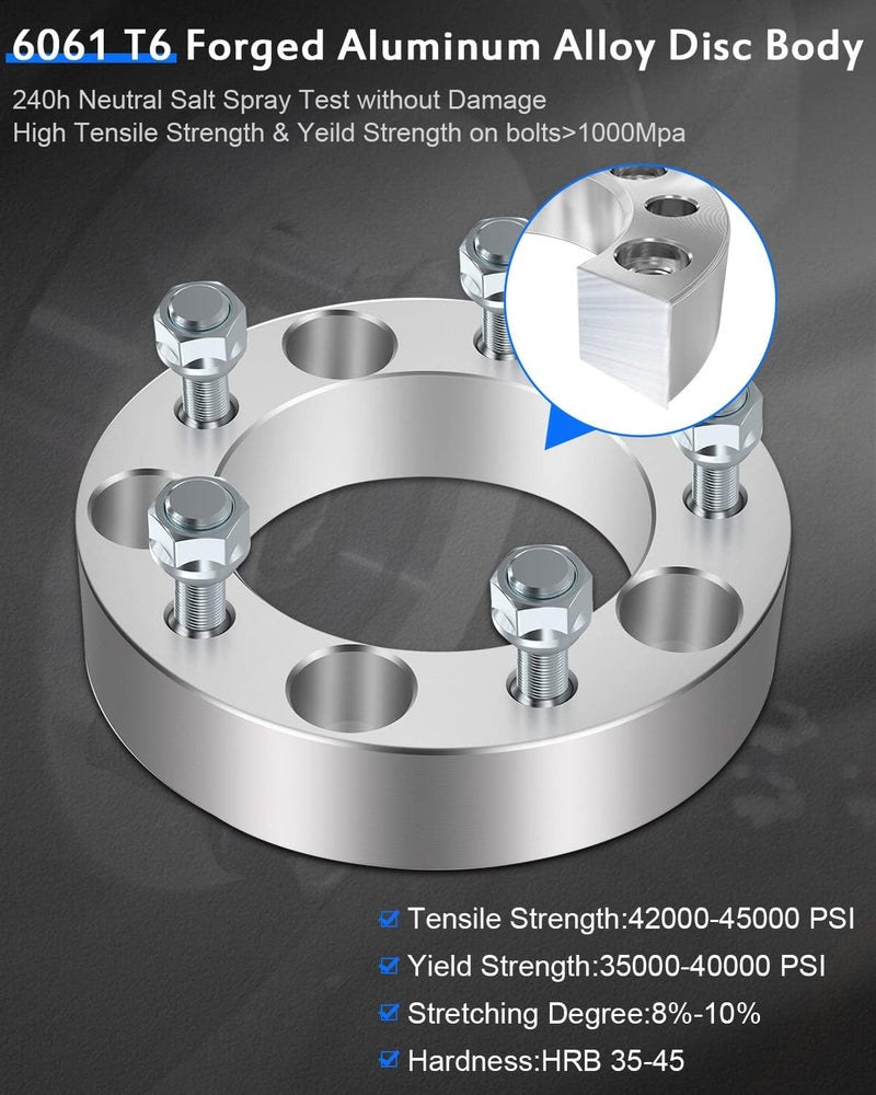 ECCPP 2pcs 5 Lug Wheel Spacers 1.5 Inch 5x5.5 to 5x5.5 for F100, F150, E100, CJ5, CJ6, CJ7, Ram 1500 - Image 4