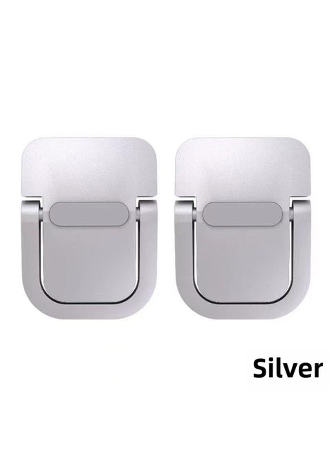 Laptop Stand Invisible Paste Bracket Desktop Heightening Pad Portable Cooling Keyboard Base Foot Support Rack-Color:Silver Single Gear