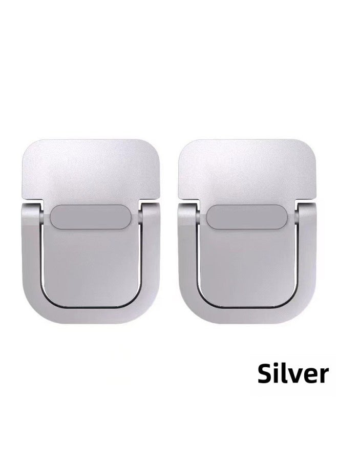 Generic - Laptop Stand Invisible Paste Bracket Desktop Heightening Pad Portable Cooling Keyboard Base Foot Support Rack-Color:Silver Single Gear - Image 1