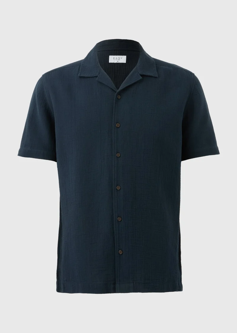 Matalan Navy Double Cloth Shirt