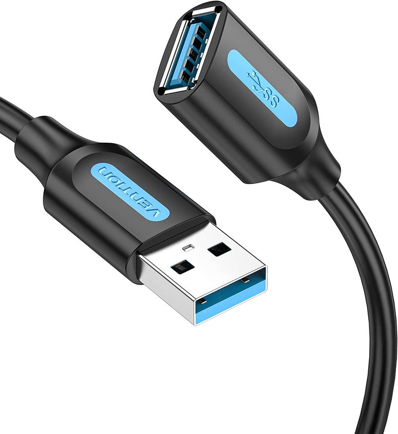 USB 3.0 Fast Data Transfer Cable Compatible with Printer, USB Keyboard, Flash Drive, Hard Drive, Mouse (USB 3.0 Extension, 0.5 Meter) - Image 1