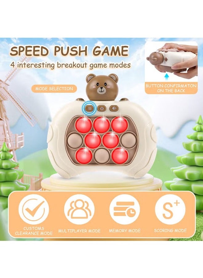 VOGMAX Electronic Push Pop Bubble Fidget Sensory Toy Quick Push Light Up Pop Game Fidget Toys for Adults and Kids with Lanyard,Puzzle Game Machine Birthday Gifts  - Image 2