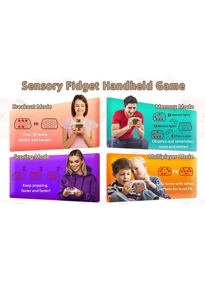 VOGMAX Electronic Push Pop Bubble Fidget Sensory Toy Quick Push Light Up Pop Game Fidget Toys for Adults and Kids with Lanyard,Puzzle Game Machine Birthday Gifts  - Image 5