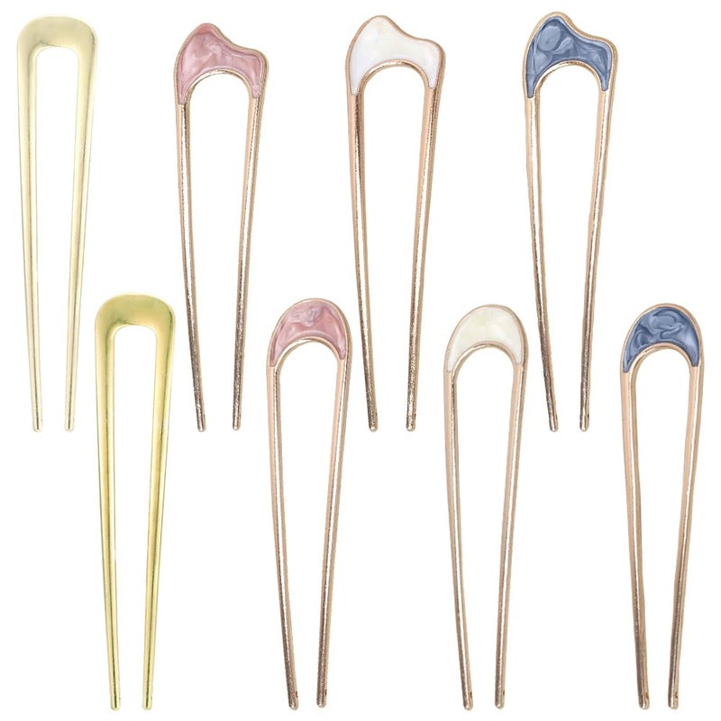 TRKETK 8 Pieces Women's Elegant and Durable Metal Hair Pins U Stick Comfortable Fit Hairdressing Accessories Kitsch For Women Hairdressing Decoration - Image 1