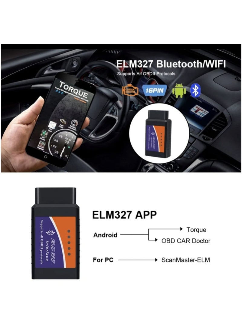 Generic Tool That Scans Cars and Performs BOD2 Elm327 V2.1Testing Without the Need for a Car Expert to Detect Errors and Scan the Machine Tag  - Image 2