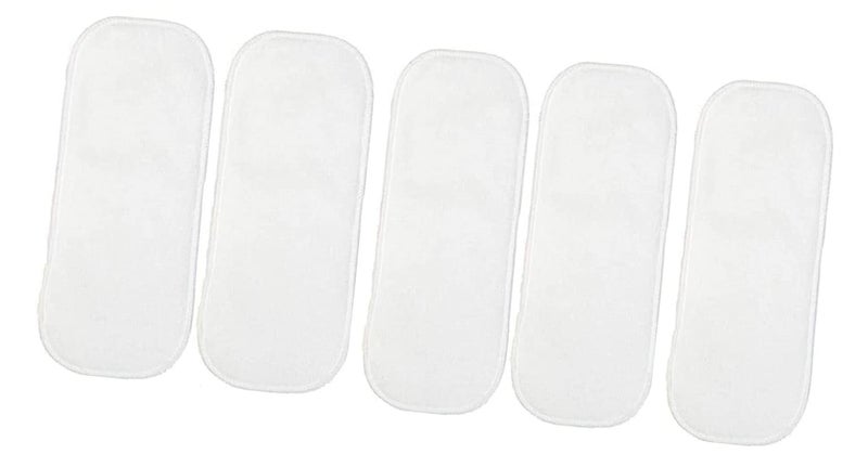 Alya 5 Layer White Microfiber Inserts Liners Wetfree Reusable Washable Cotton Diaper Nappy Inserts Natures Cloth Diaper Liner for Baby Cloth Diapers(PACK OF) (WHITE,PACK OF 5) - Image 1