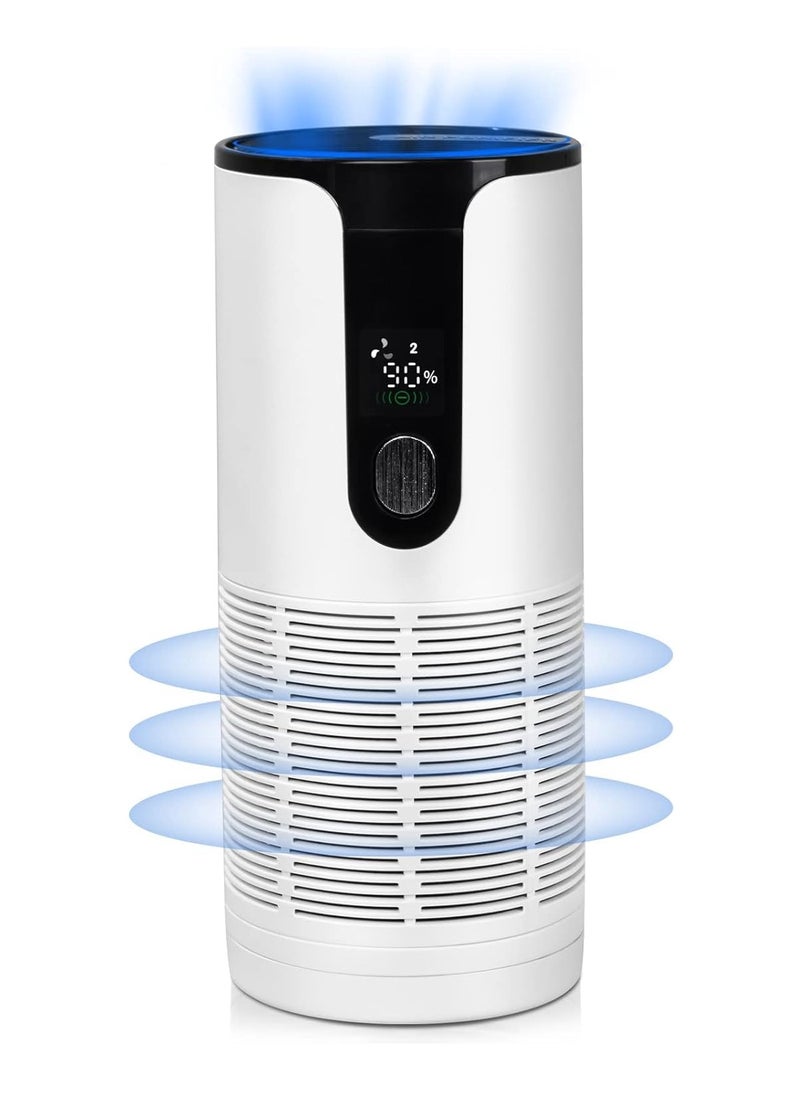 Furtey Mini Air Purifier Silent Display Rechargeable Portable Suitable for Cars Home and Office  - Image 1
