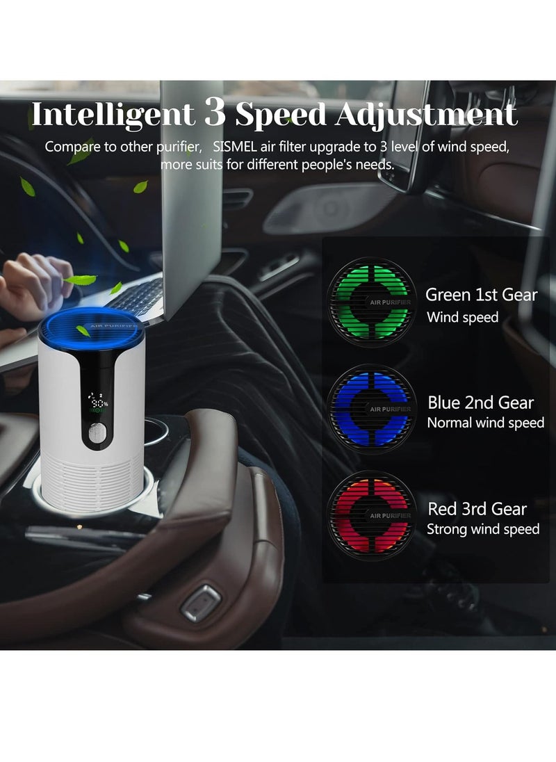 Furtey Mini Air Purifier Silent Display Rechargeable Portable Suitable for Cars Home and Office  - Image 3