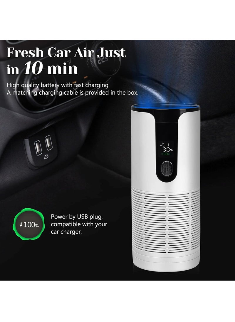 Furtey Mini Air Purifier Silent Display Rechargeable Portable Suitable for Cars Home and Office  - Image 2