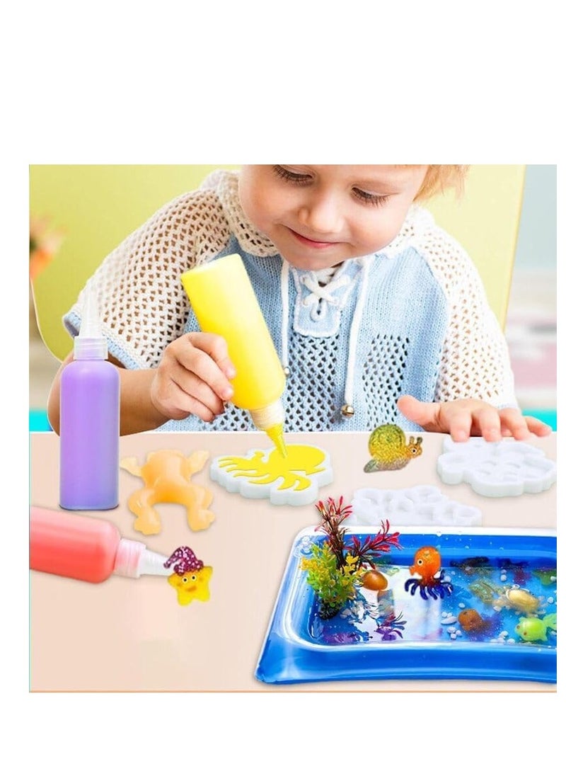 Kids Activities New Magic Water Toys Set Magic Water 3D Water Gel Glass Plastic with Molds Educational Water Toy for Kids DIY Sea Life Toys  - Image 1