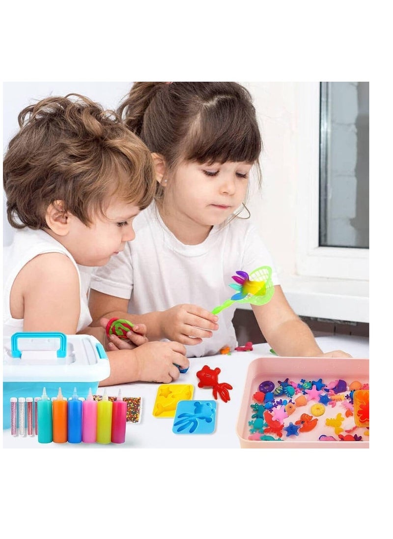 Kids Activities New Magic Water Toys Set Magic Water 3D Water Gel Glass Plastic with Molds Educational Water Toy for Kids DIY Sea Life Toys  - Image 3