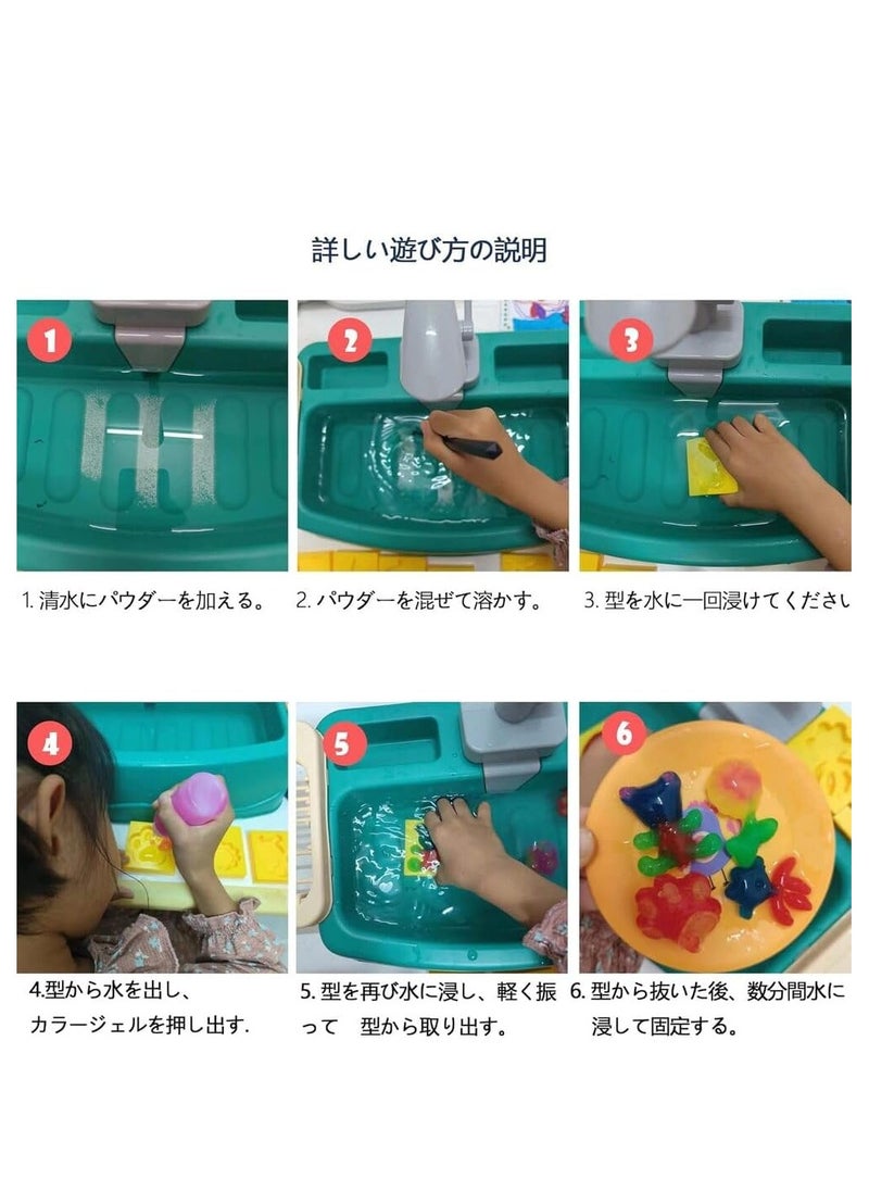 Kids Activities New Magic Water Toys Set Magic Water 3D Water Gel Glass Plastic with Molds Educational Water Toy for Kids DIY Sea Life Toys  - Image 5