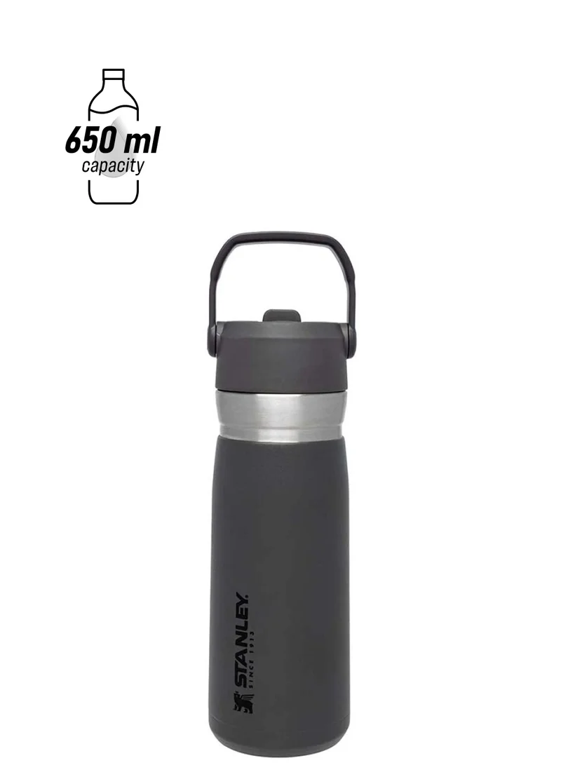 ستانلي Stanley IceFlowâ„¢  Flip Straw Water Bottle 0.65L / 22OZ Charcoal â€“ Leakproof | Stainless Steel Water Bottle with Flip Straw | BPA FREE | Easy to Carry | Dishwasher safe | Lifetime Warranty