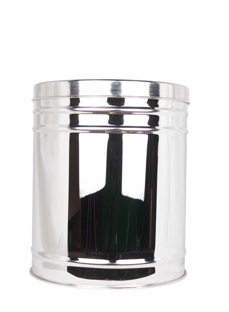 stainless steel trash bins - basket - dust bins - swing lids 8 litre - Image 1