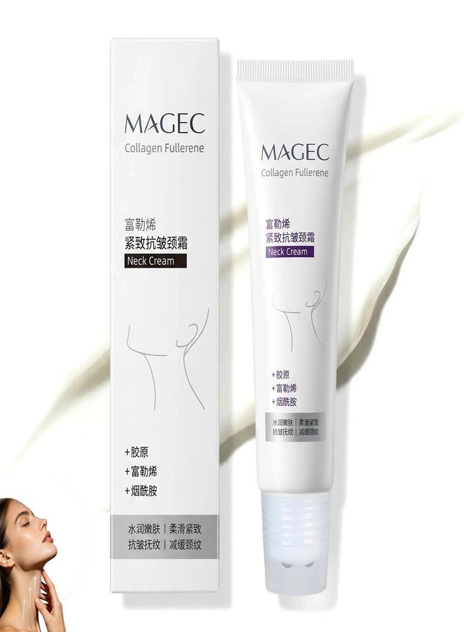 Manoai Magic Collagen Fullerene Neck Cream, Advanced Neck Cream with Roller, Moisturizing Anti-Wrinkle Treatment for Sagging Neck, Five Rollers Boost Absorption, Reduce Crepey Skin and Double Chin(1 PCS - Image 1