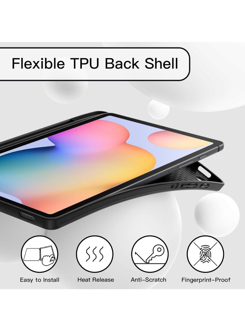Rock Pow Case for Samsung Galaxy Tab S6 Lite 10.4-Inch 2024/2022/2020 with S Pen Holder Slim Tablet Cover with Soft TPU Back Auto Wake/Sleep - Image 3