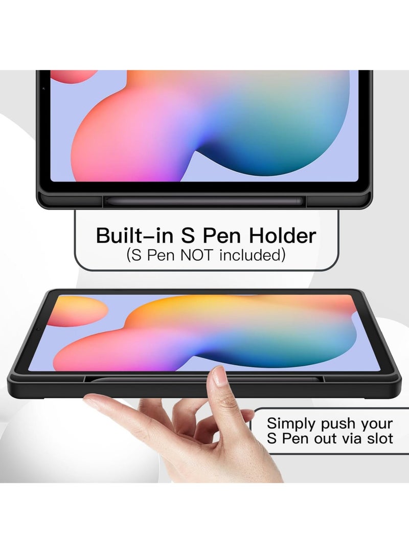 Rock Pow Case for Samsung Galaxy Tab S6 Lite 10.4-Inch 2024/2022/2020 with S Pen Holder Slim Tablet Cover with Soft TPU Back Auto Wake/Sleep - Image 5