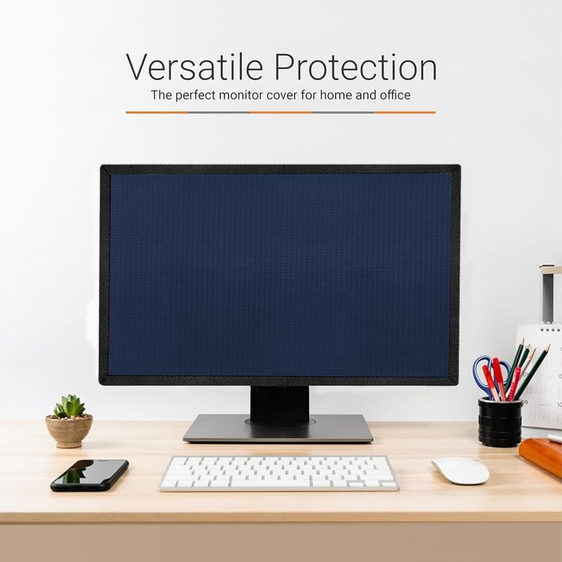 Cranique Dust Proof LCD / LED Monitor Cover for 24" Dell | HP | LG | Lenovo | Samsung | Acer | BenQ 24 Inch (Blue) - Image 4