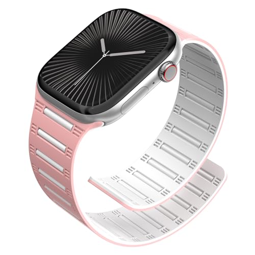 EVIE BAND Magnetic Watch band Compatible with Apple Watch for Men Women 44mm 45mm 46mm 49mm 42mm 41mm 40mm 38mm, Silicone Sport Strong Strap for iWatch Series 11 Ultra 3 Ultra 2 Se 10 9 8 7 6 5 4 1 - Image 1