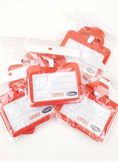 PARTNER 5-Piece ID Card Holder Horizontal With Lanyard Red Colour  - Image 2