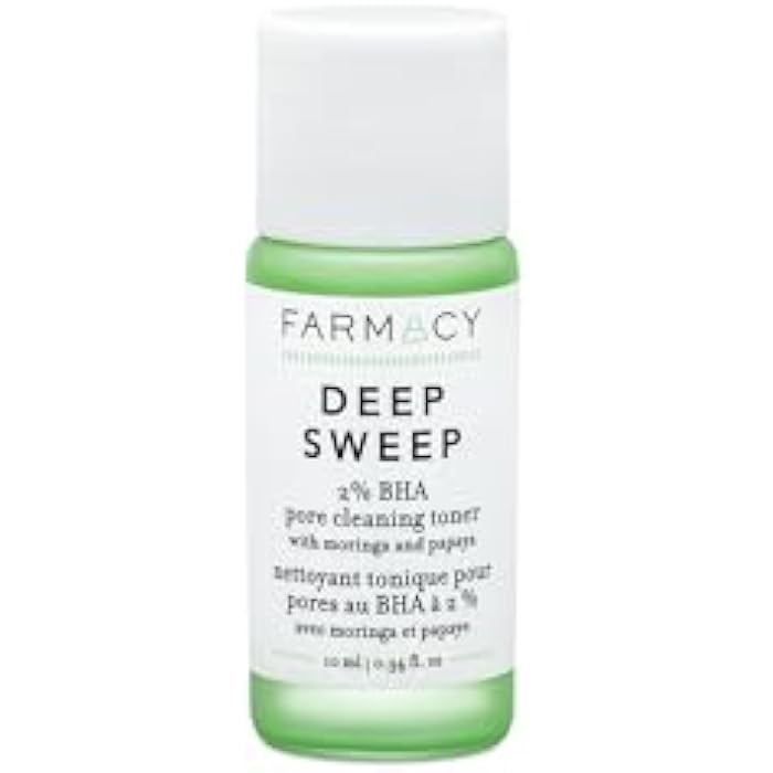 Farmacy 2% Salicylic Acid Toner for Face - Deep Sweep Gentle BHA Exfoliant for Oily Skin - Refines Texture with Papaya Enzymes & Moringa Water for a Healthy-Looking Complexion (10ml) - Image 1