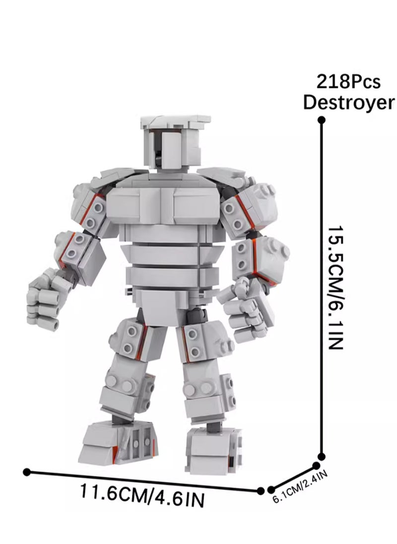 Children's Self-assembled Small Particle Toy Building Block Destroyer Model Handmade Creative Educational Toy  - Image 2