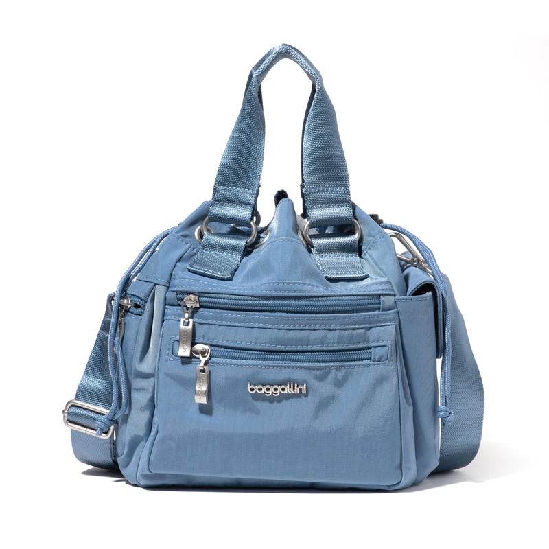 Baggallini Modern Everywhere Drawstring Bag Mini - Crossbody Bag for Women with Top Handle - Bucket Bag Adjustable Strap - Image 1