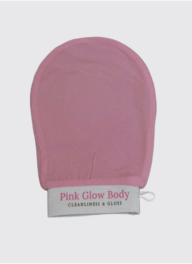 Generic - Leather Loofah for Cloth Removal and Exfoliation, Viscose Cleaning Glove for Moroccan Bath at Home, Pink - Image 1