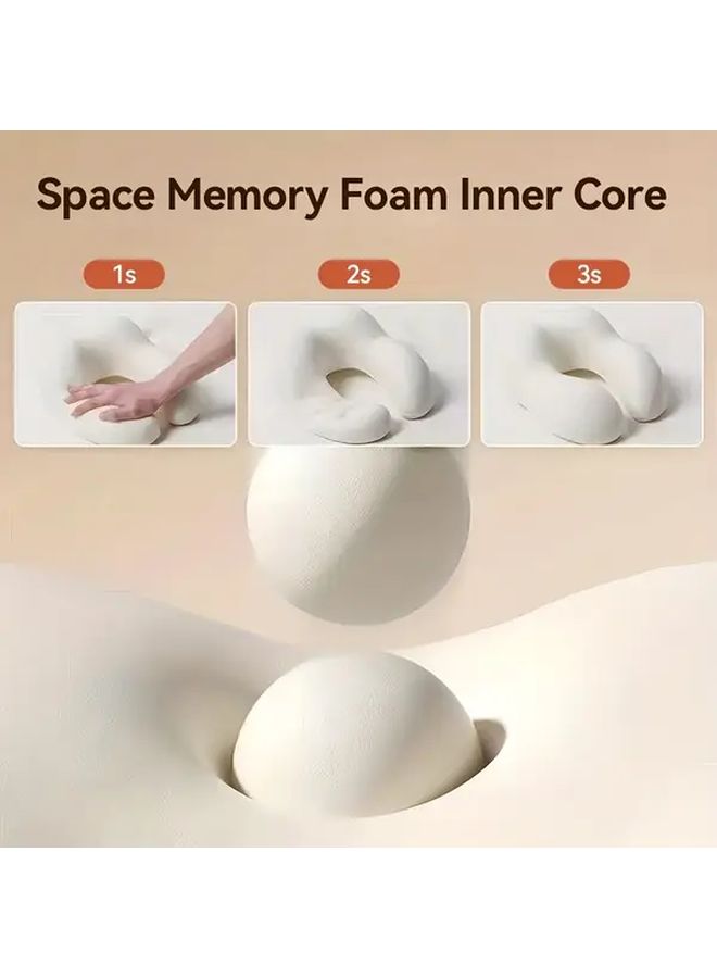 U Shaped Cervical Pillow Neck Support Pillow For Travel Airplane Sleeping Car Camping Bed Use With Side Pocket Dark Gray Storage Box 11 02 9 45 5 12 Inch - Image 2