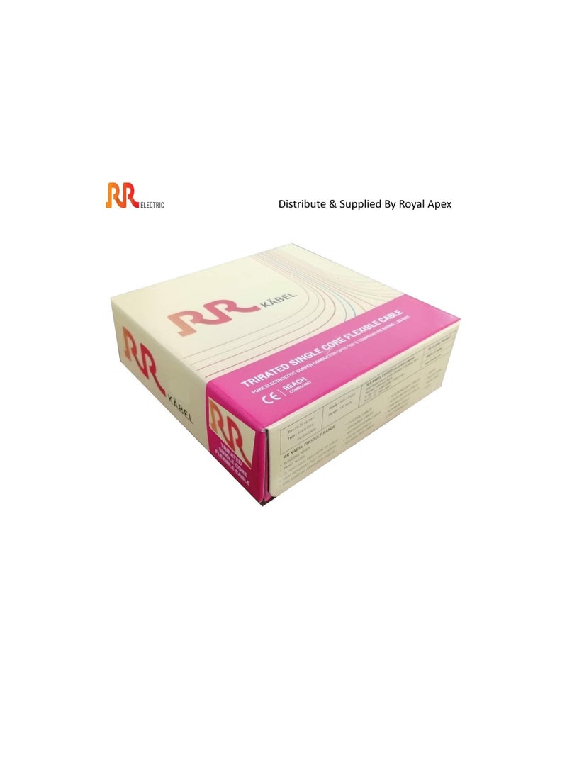 RR RR Multi Strand Pure Copper Single Core Flexible Cables Trirated Electrolytic Conductor up to 105C Fire Resist Electric Panel Wire BS6231 ISO9001 CE Compliant 100Y 90m Roll 1mm Blue  - Image 1