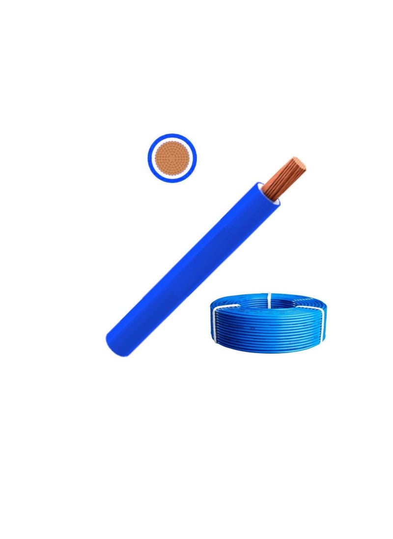 RR RR Multi Strand Pure Copper Single Core Flexible Cables Trirated Electrolytic Conductor up to 105C Fire Resist Electric Panel Wire BS6231 ISO9001 CE Compliant 100Y 90m Roll 1mm Blue  - Image 2