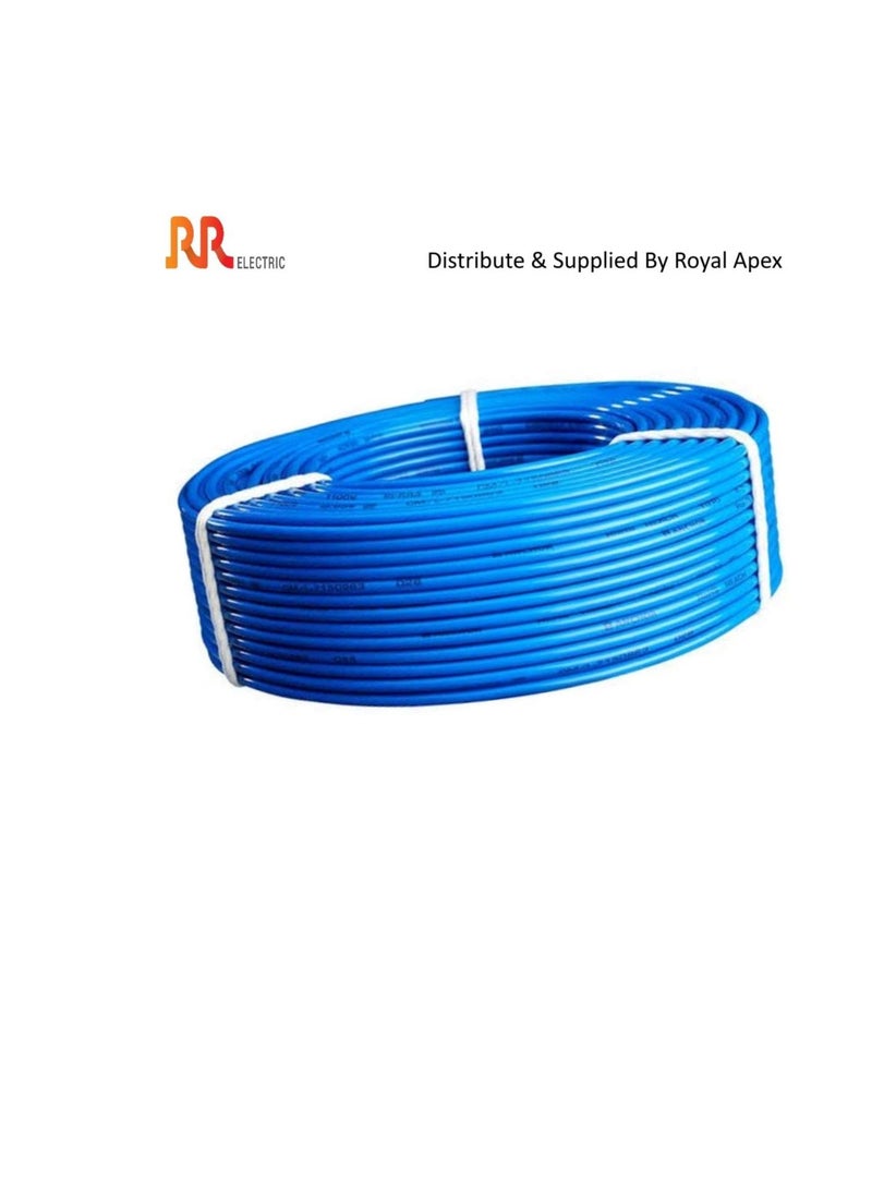 RR RR Multi Strand Pure Copper Single Core Flexible Cables Trirated Electrolytic Conductor up to 105C Fire Resist Electric Panel Wire BS6231 ISO9001 CE Compliant 100Y 90m Roll 1mm Blue  - Image 3