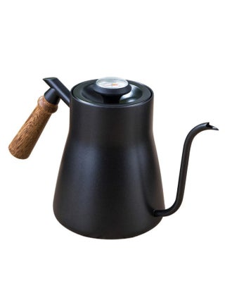 أسود  بمقبض خشبي 600 ml