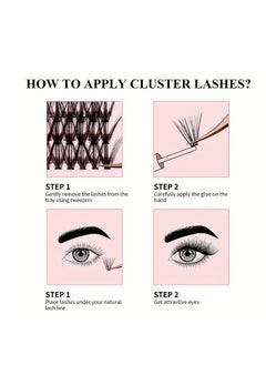 Generic 10 rows of long-lasting raised false eyelashes with mixed cat eye designs, soft and natural, no eye irritation mex,  - Image 3