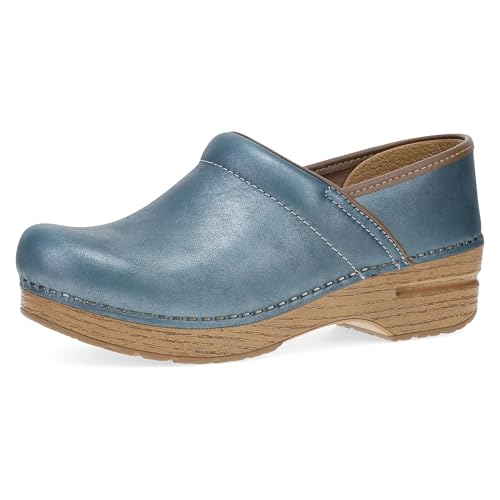 Dansko Professional Slip-On Clogs for Women - Rocker Sole and Arch Support for Comfort - Ideal for Long Standing Professionals - Healthcare Professionals Blue Metallic 8.5-9 M US - Image 1