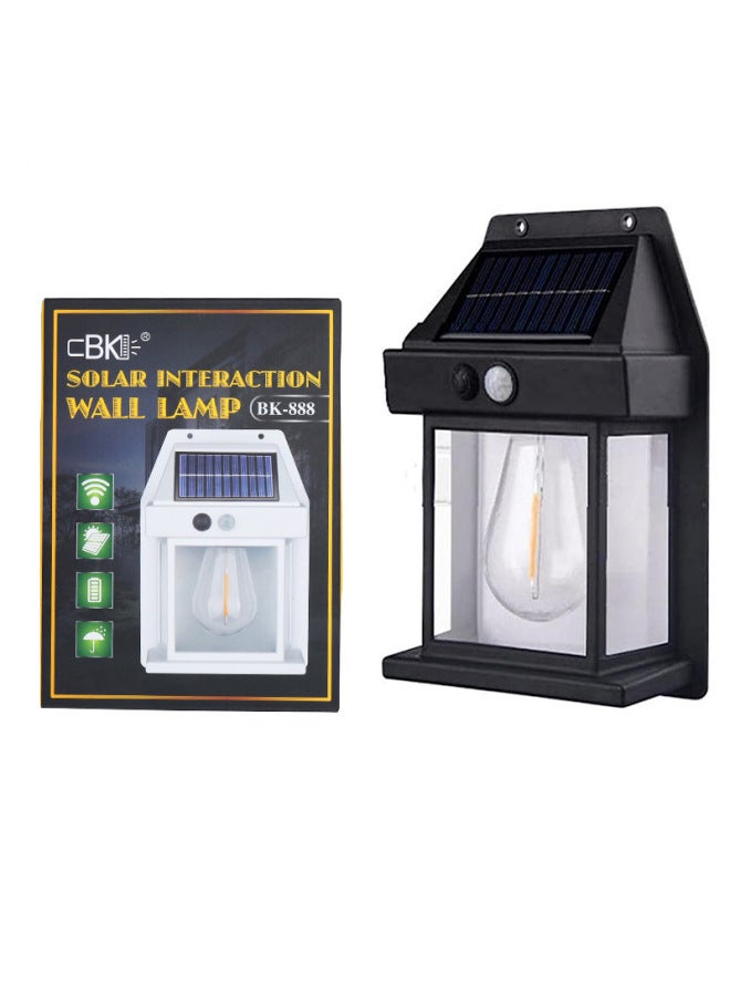 Outdoor Solar Wall Lamp Induction Lamp Waterproof Lamp Modern Villa Garden Lamp Garden Lamp Flashlight-Color:(3 Lights) - Image 3