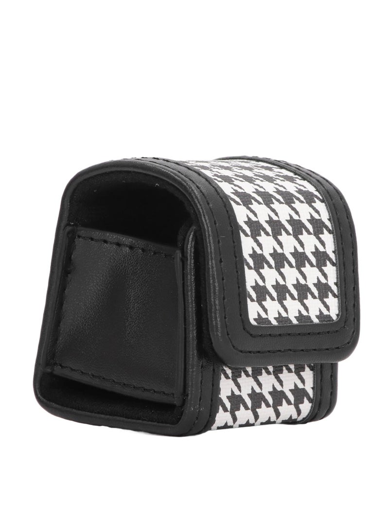 Carrying Case for Fuji Instax Pal Stylish Plaid Pattern PU Protective Carrying Case for Instant Camera Portable Travel Storage Cover Bag with Hand Strap (Black) - Image 3
