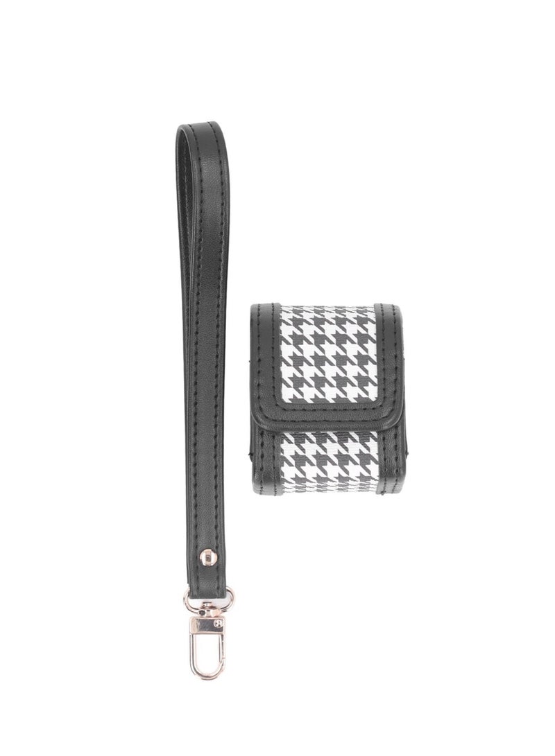 Carrying Case for Fuji Instax Pal Stylish Plaid Pattern PU Protective Carrying Case for Instant Camera Portable Travel Storage Cover Bag with Hand Strap (Black) - Image 5